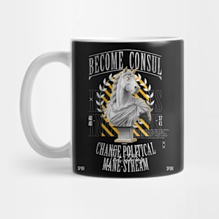 Caligula Horse shirt, roman empire, history, roman senate, Incitatus, funny, ironic, weird, joke pun Mug